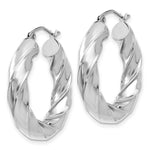 Load image into Gallery viewer, 10K Yellow White Gold Diamond-cut 2x35mm Round Tube Hoop Earrings
