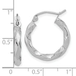 Load image into Gallery viewer, 10k Yellow White Gold Polished 3mm Twisted Hoop Earrings
