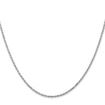 Load image into Gallery viewer, 10K White Gold 1.5mm Machine Made Diamond Cut Rope Chain Necklace
