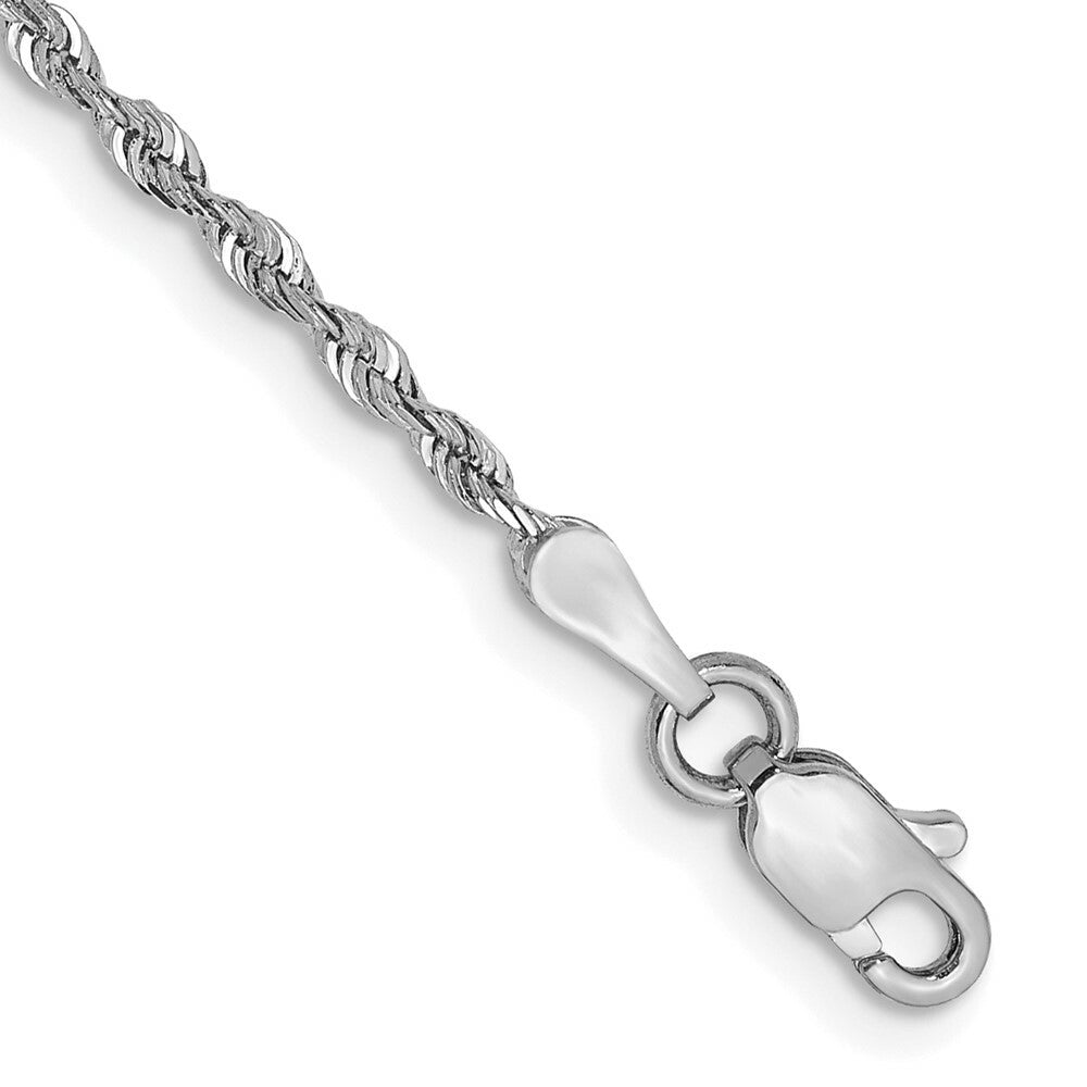 10k White Gold 1.84mm Diamond-cut Quadruple Rope Chain