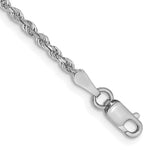 Load image into Gallery viewer, 10k White Gold 2mm Diamond-cut Quadruple Rope Chain
