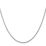 Load image into Gallery viewer, 10k White Gold 2mm Diamond-cut Quadruple Rope Chain
