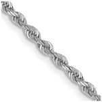 Load image into Gallery viewer, 10k White Gold 2.25mm Diamond-cut Quadruple Rope Chain
