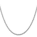 Load image into Gallery viewer, 10k White Gold 2.75mm Diamond-cut Quadruple Rope Chain
