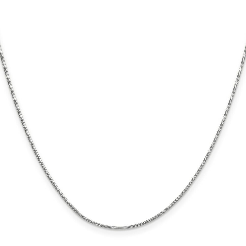 10k White Gold .9mm Round Snake Chain