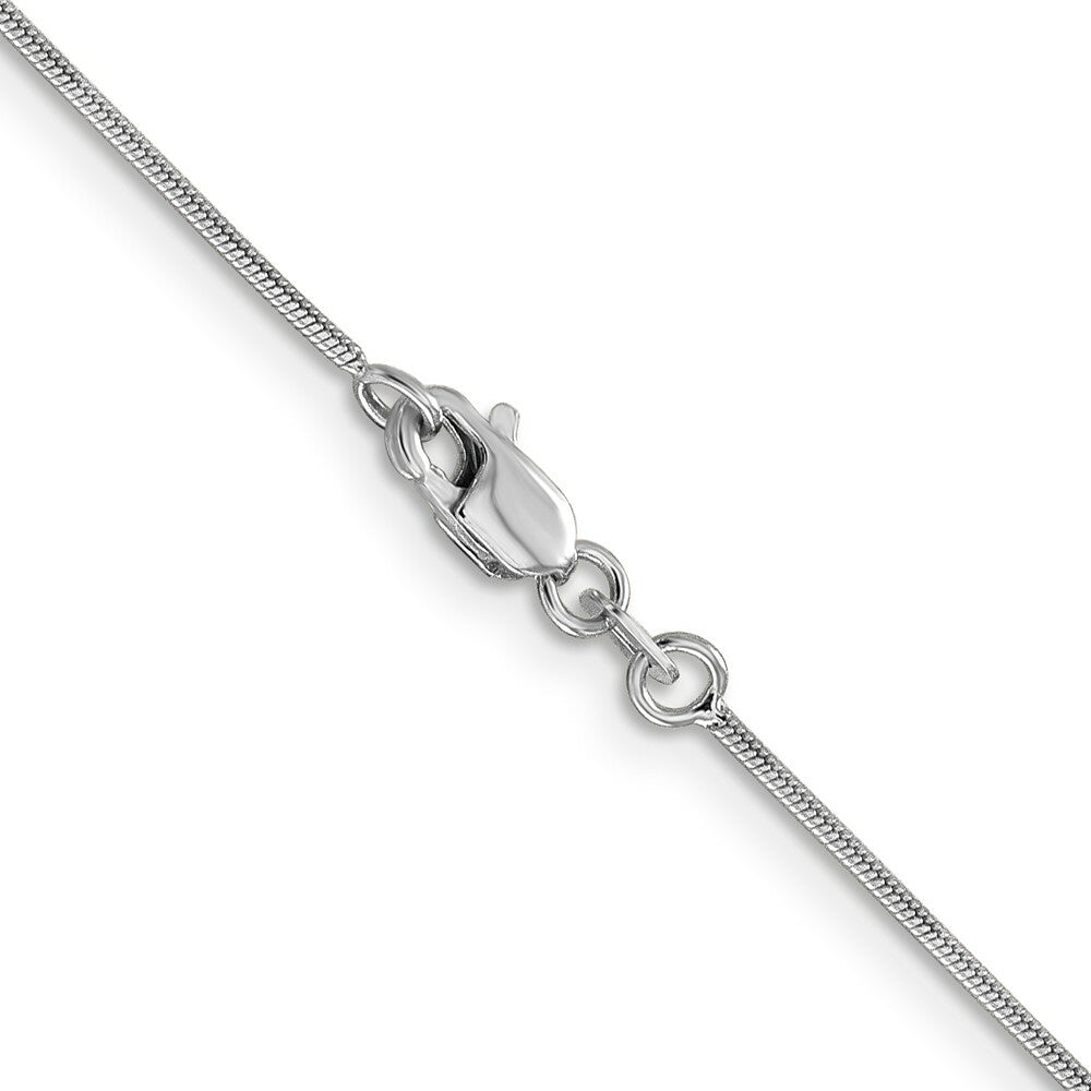 10k White Gold .9mm Round Snake Chain