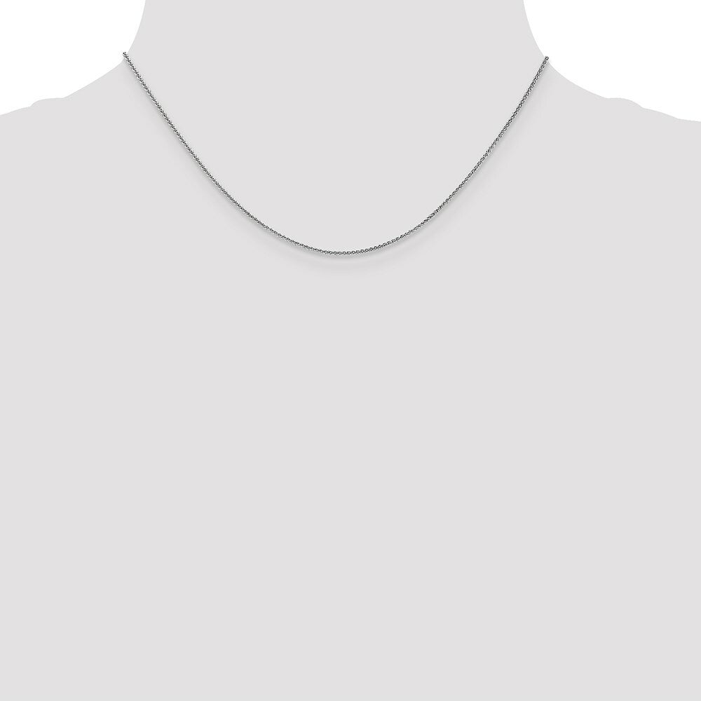 10k White Gold 1mm Spiga Pendant Chain