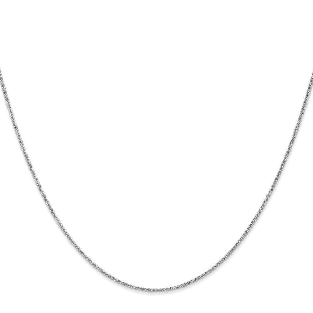 10k White Gold 1mm Spiga Pendant Chain