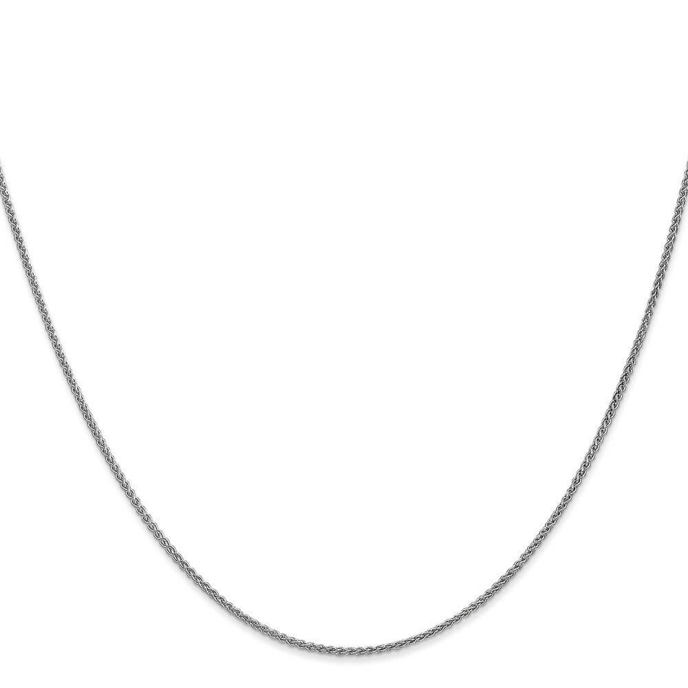 10k White Gold 1.25mm Solid Polished Spiga Chain
