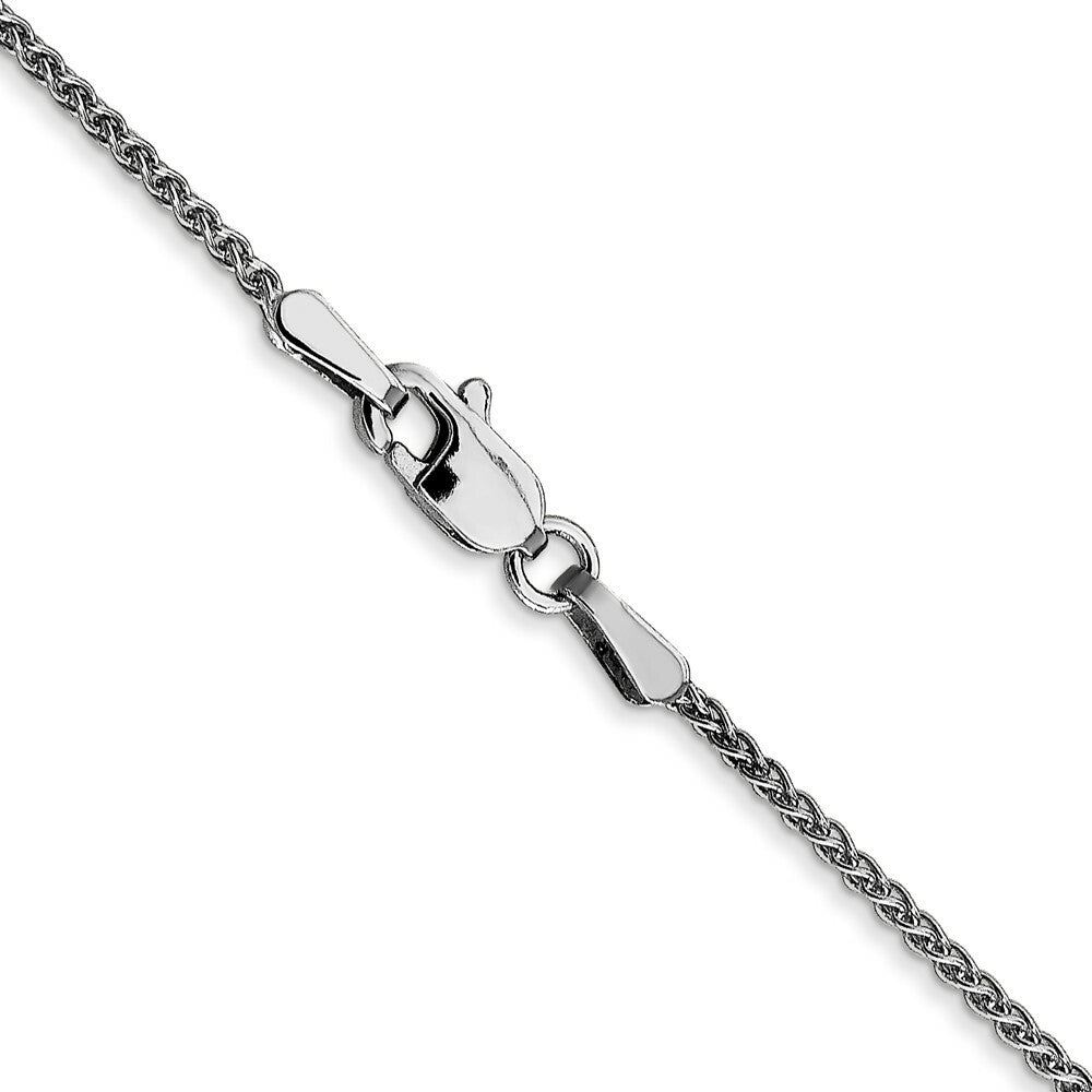10k White Gold 1.25mm Solid Polished Spiga Chain