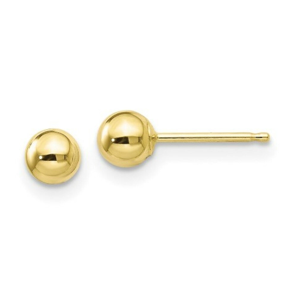 10K Yellow Gold Polished Ball Post Earrings