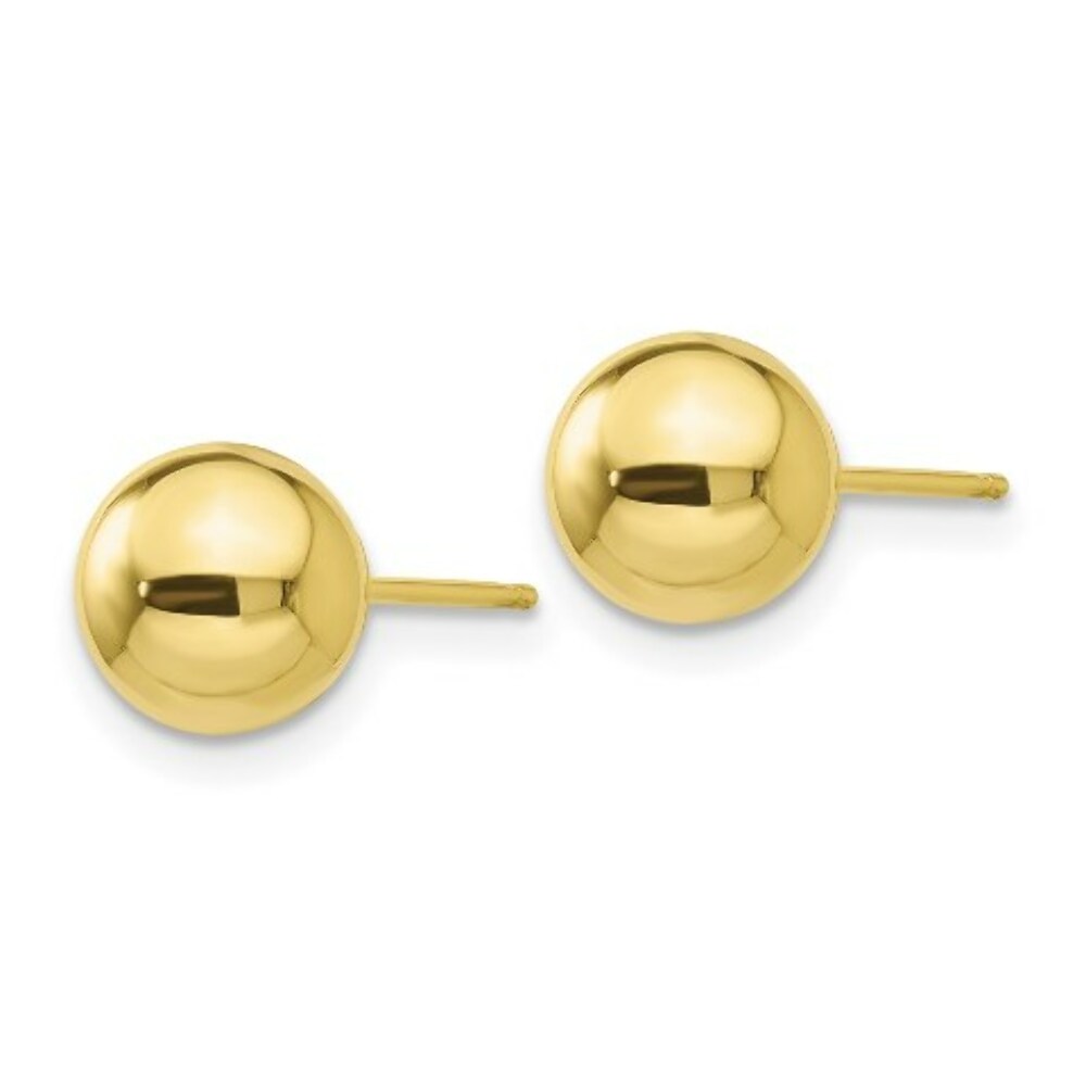 10K Yellow Gold Polished Ball Post Earrings