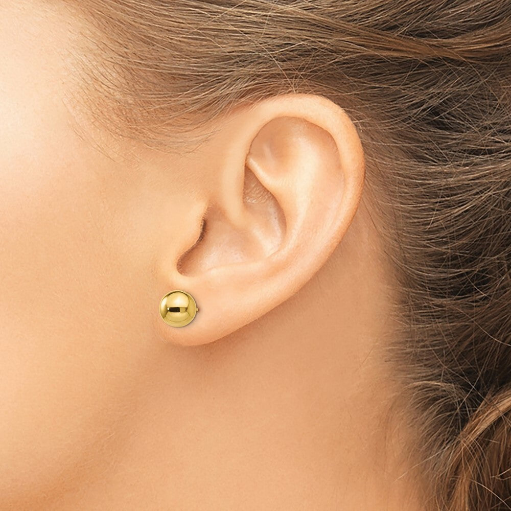 10K Yellow Gold Polished Ball Post Earrings