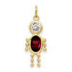 Load image into Gallery viewer, 10K Yellow Gold Birthstone Charm Pendant
