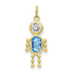 Load image into Gallery viewer, 10K Yellow Gold Birthstone Charm Pendant
