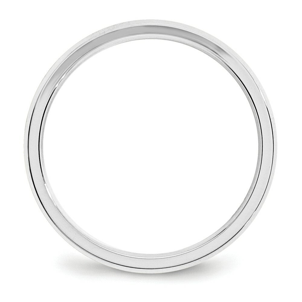 10K White Gold 3mm Bevel Edge Comfort Fit Wedding Band Ring