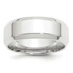 Load image into Gallery viewer, 10K White Gold 8mm Bevel Edge Comfort Fit Wedding Band Ring
