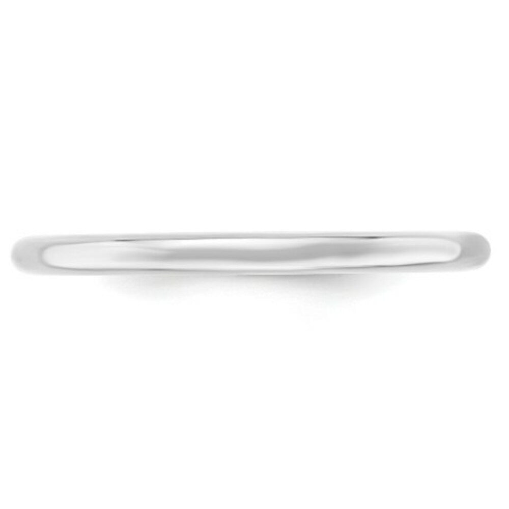 10K White Gold 2mm Standard Comfort Fit Wedding Band Ring