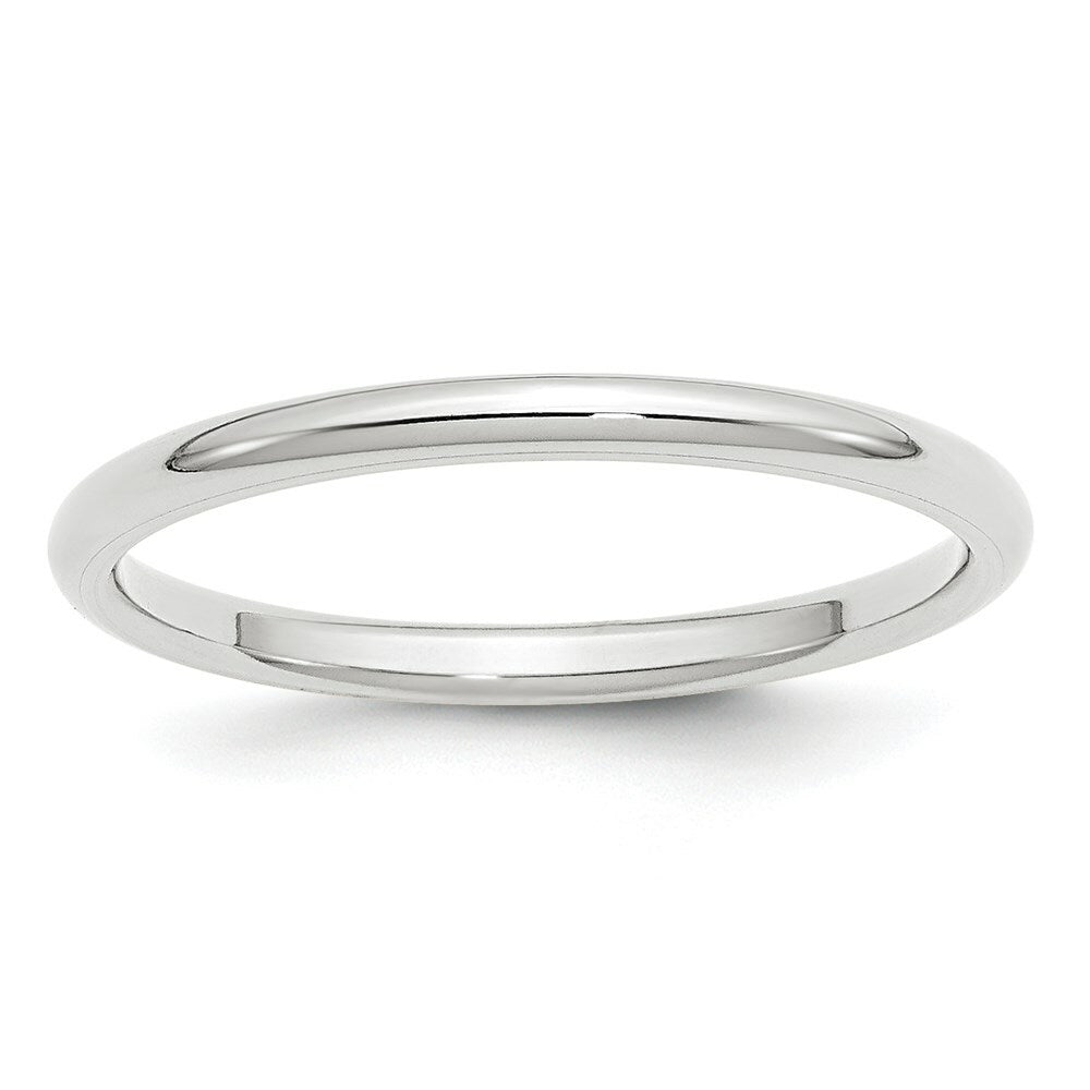 10K White Gold 2mm Standard Comfort Fit Wedding Band Ring