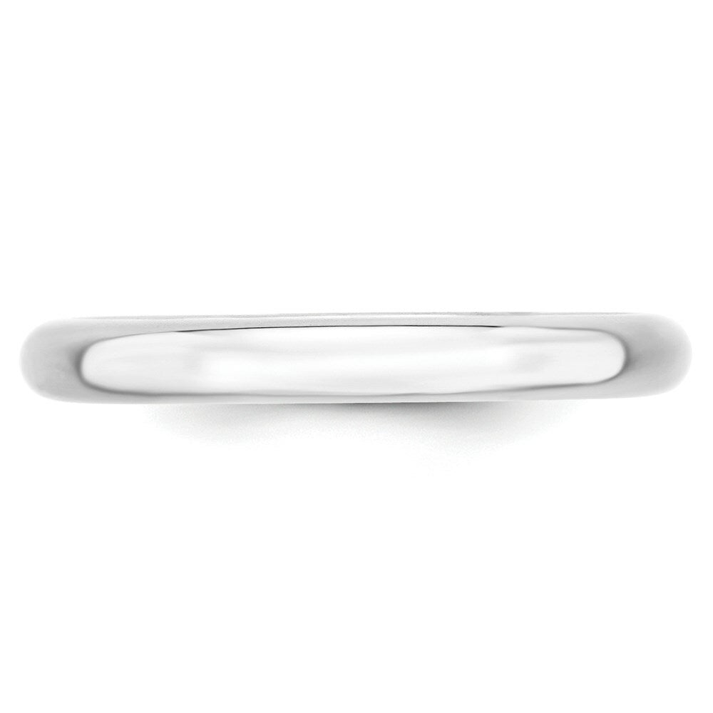 10K White Gold 3mm Standard Comfort Fit Wedding Band Ring