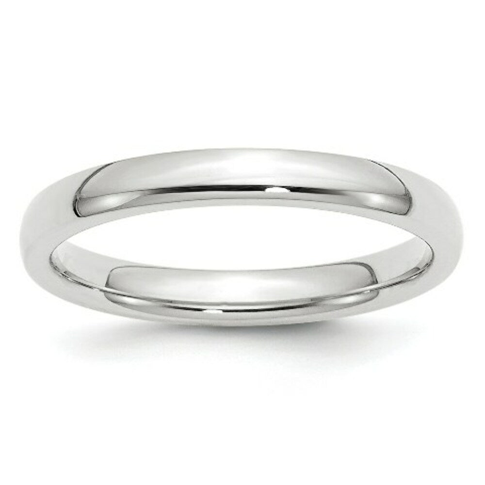 10K White Gold 3mm Standard Comfort Fit Wedding Band Ring