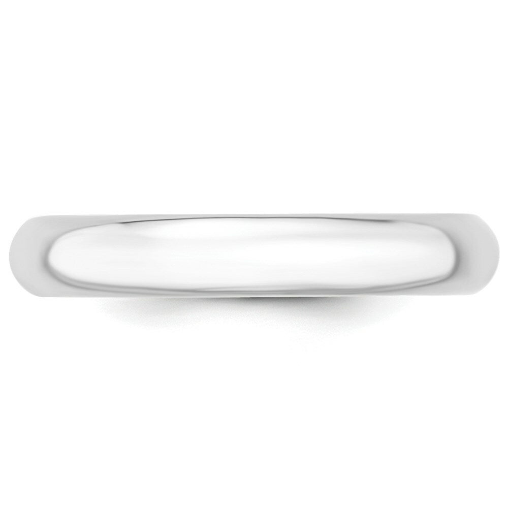 10K White Gold 4mm Standard Comfort Fit Wedding Band Ring