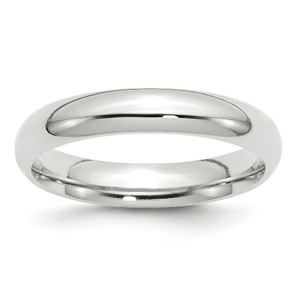 10K White Gold 4mm Standard Comfort Fit Wedding Band Ring