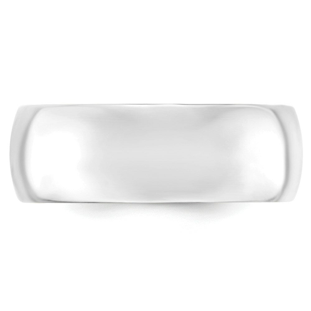 10K White Gold 8mm Standard Comfort Fit Wedding Band Ring