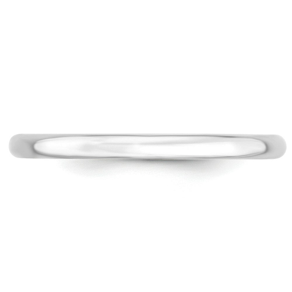 10K White Gold 2mm Comfort Fit Wedding Band Ring