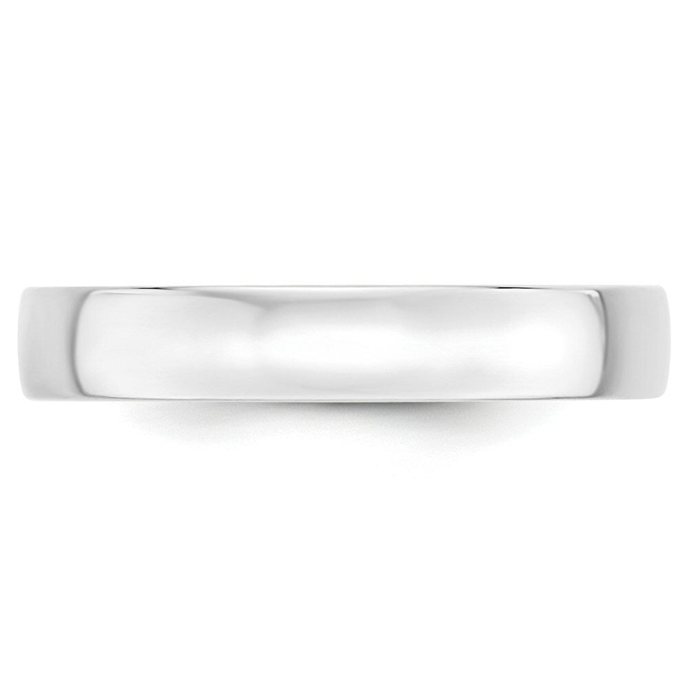 10K White Gold 4mm Comfort Fit Wedding Band Ring