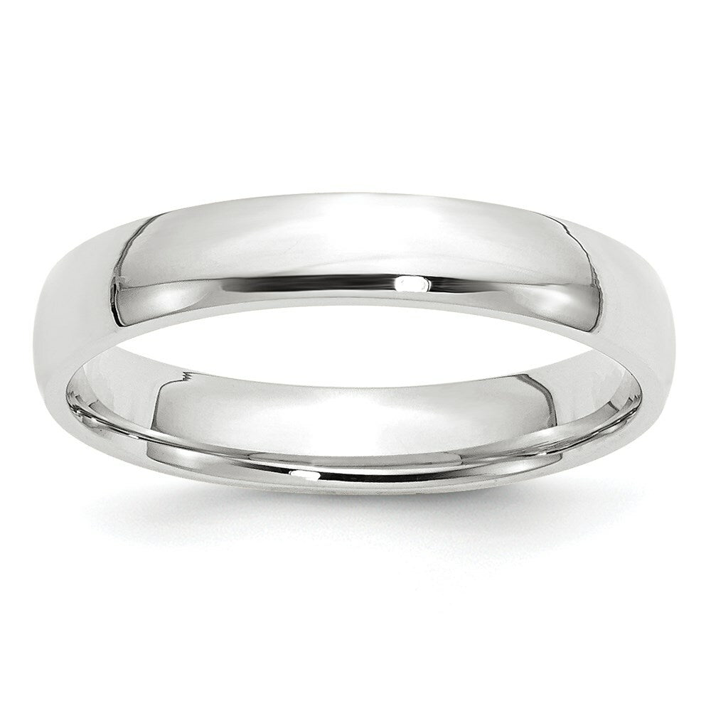 10K White Gold 4mm Comfort Fit Wedding Band Ring