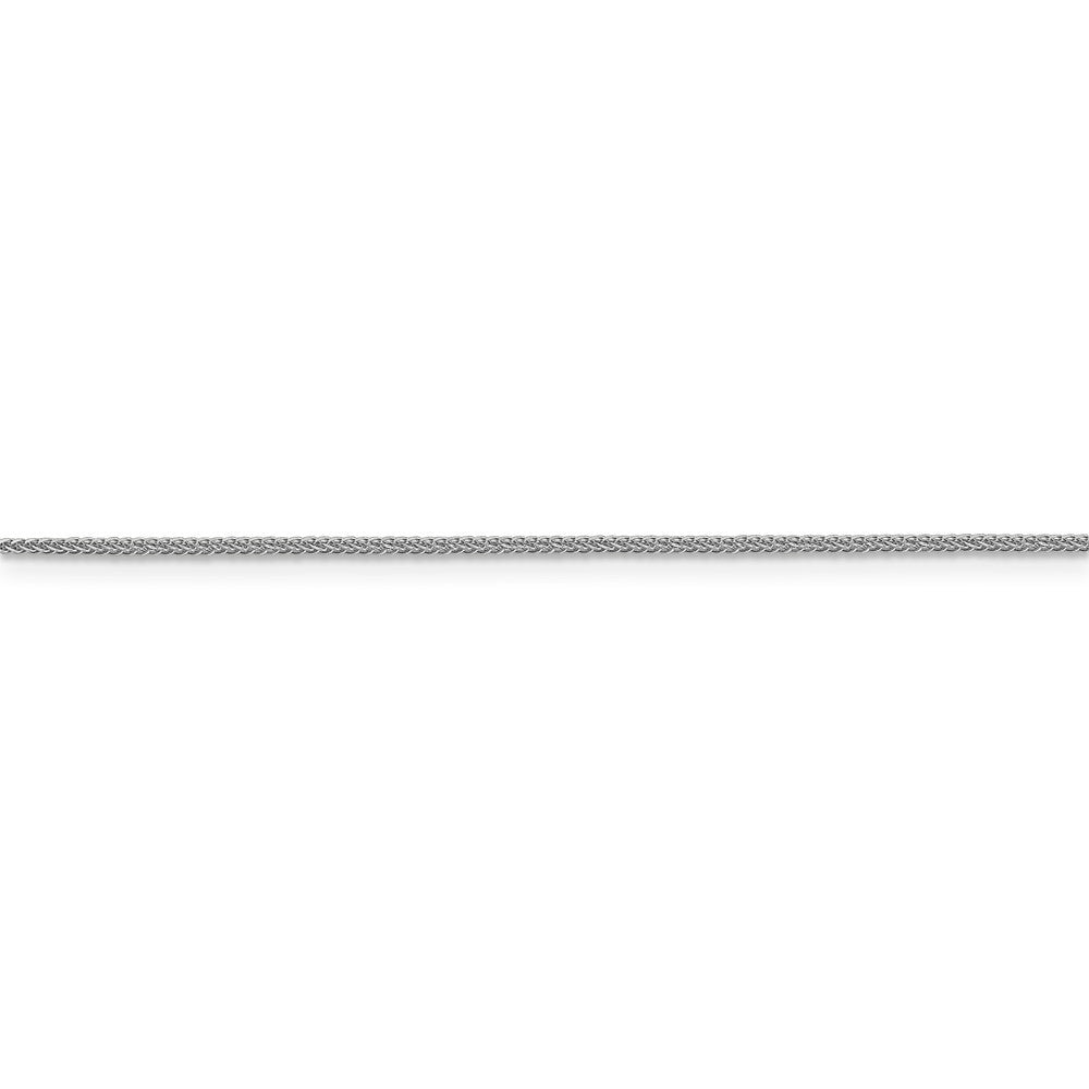 Leslies 14K White Gold Diamond-cut Quadra Wheat Chain Necklace  Length 16'' inches