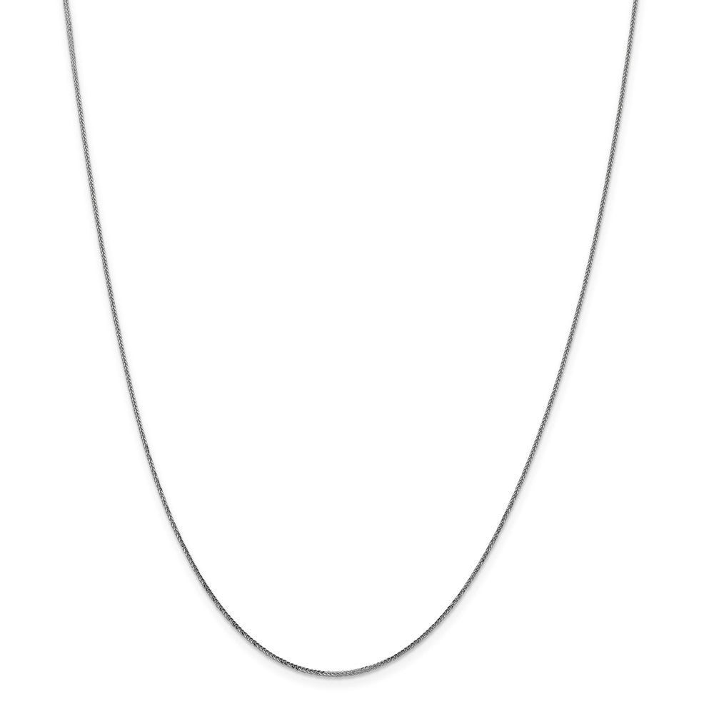 Leslies 14K White Gold Diamond-cut Quadra Wheat Chain Necklace  Length 16'' inches