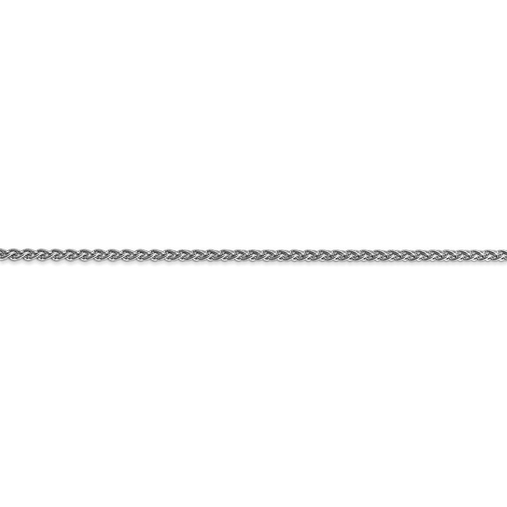Leslies 14K White Gold 2.1mm Wheat Chain Necklace  Length 16'' inches