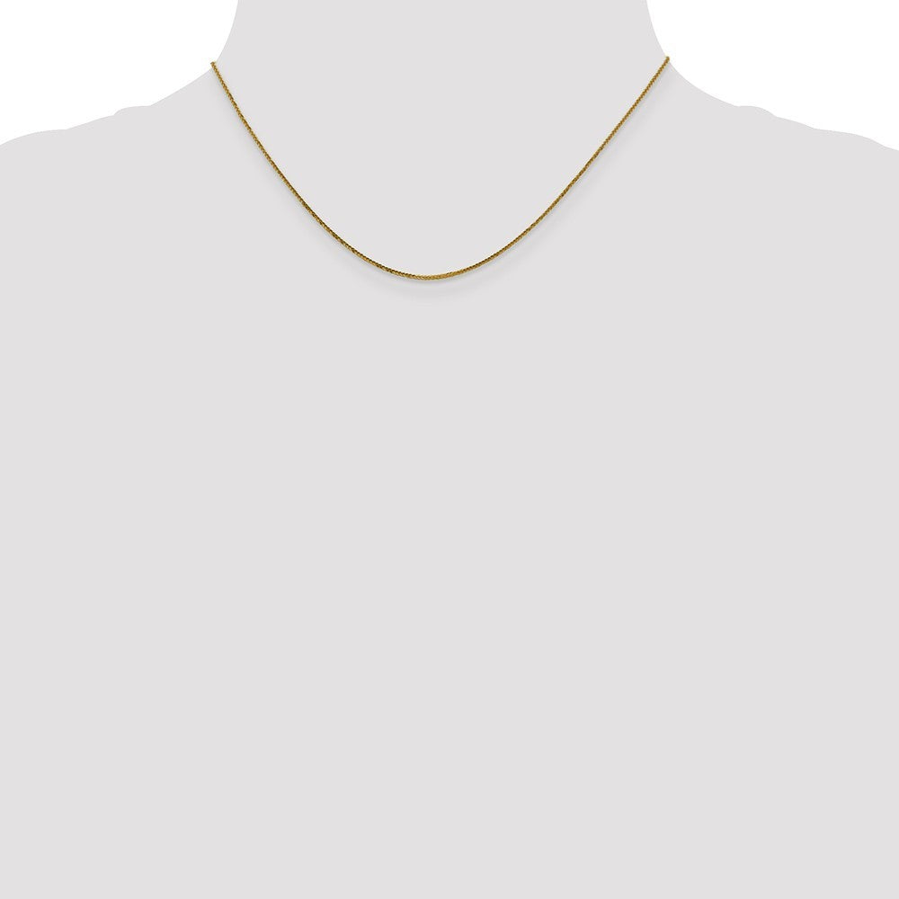 Leslies 14K Yellow Gold Diamond-cut Quadra Wheat Necklace  Length 16'' inches