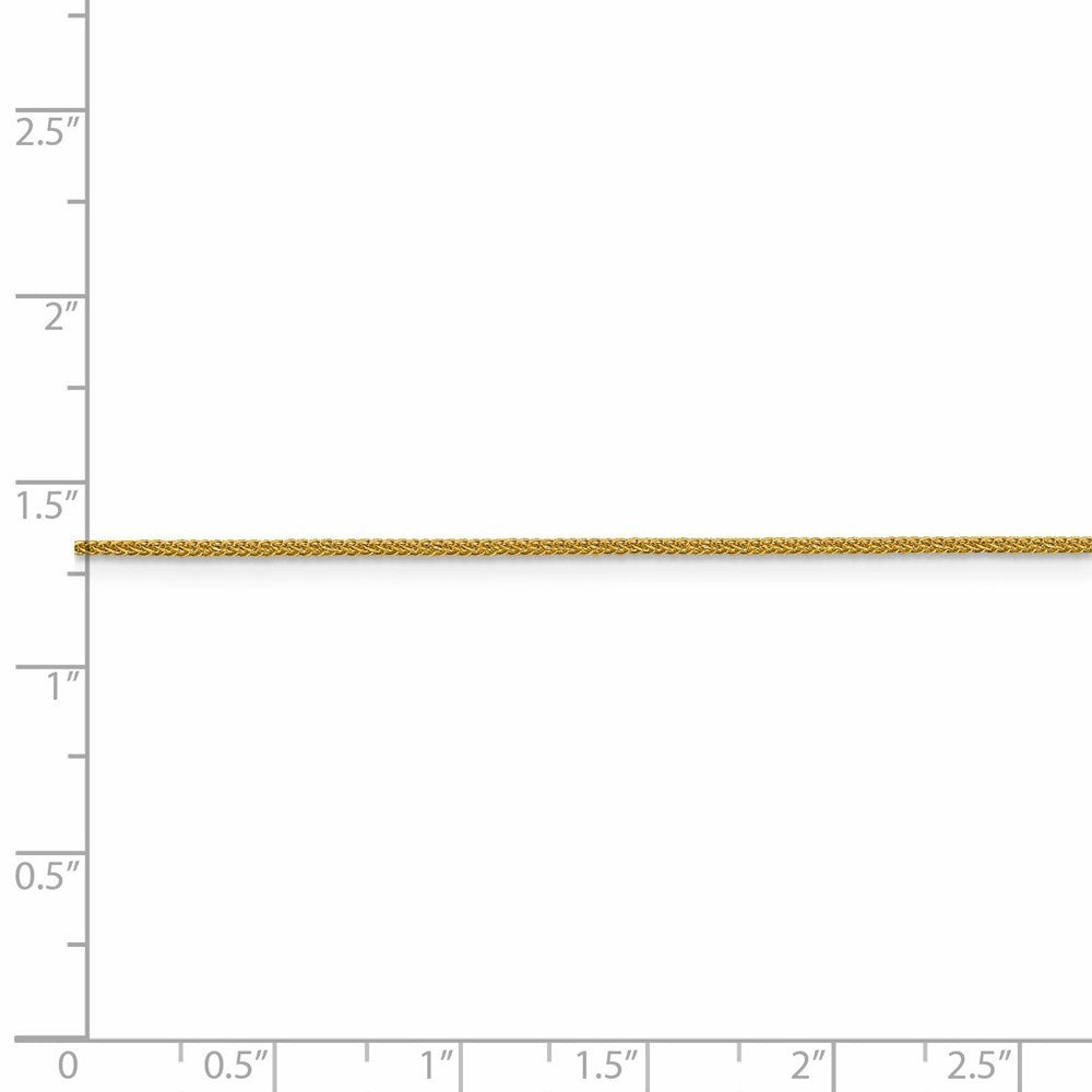 Leslies 14K Yellow Gold Diamond-cut Quadra Wheat Necklace  Length 16'' inches