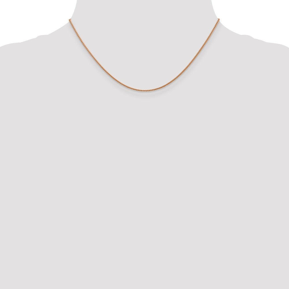 Leslies 14K Rose Gold 1mm Wheat Chain Necklace  Length 16'' inches