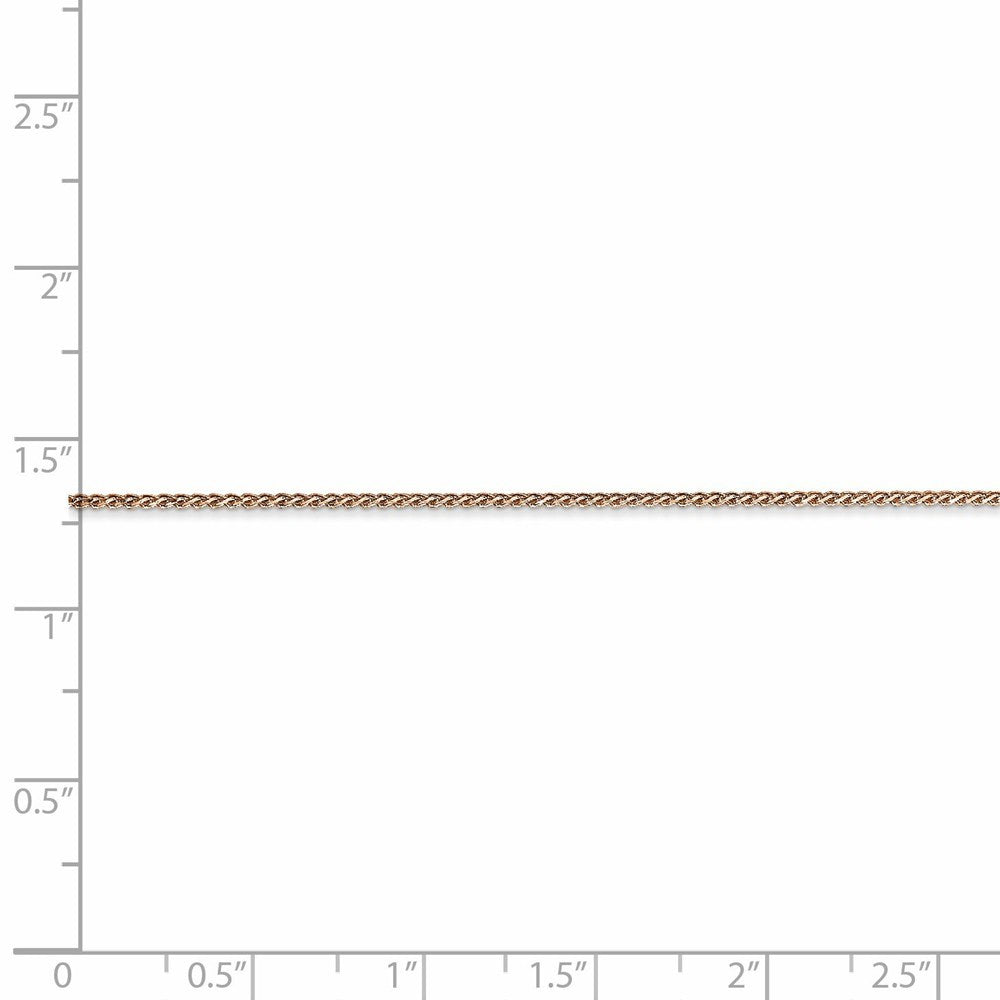 Leslies 14K Rose Gold 1mm Wheat Chain Necklace  Length 16'' inches