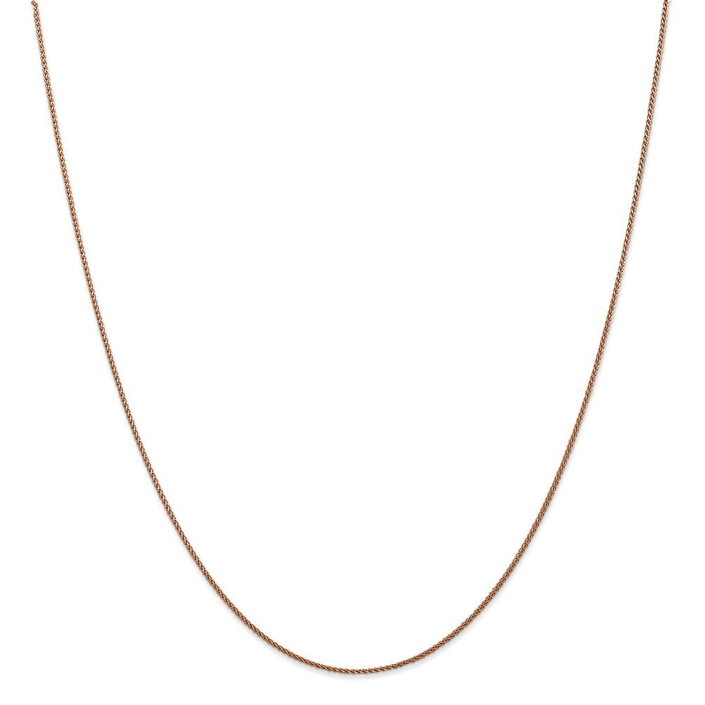 Leslies 14K Rose Gold 1mm Wheat Chain Necklace  Length 16'' inches