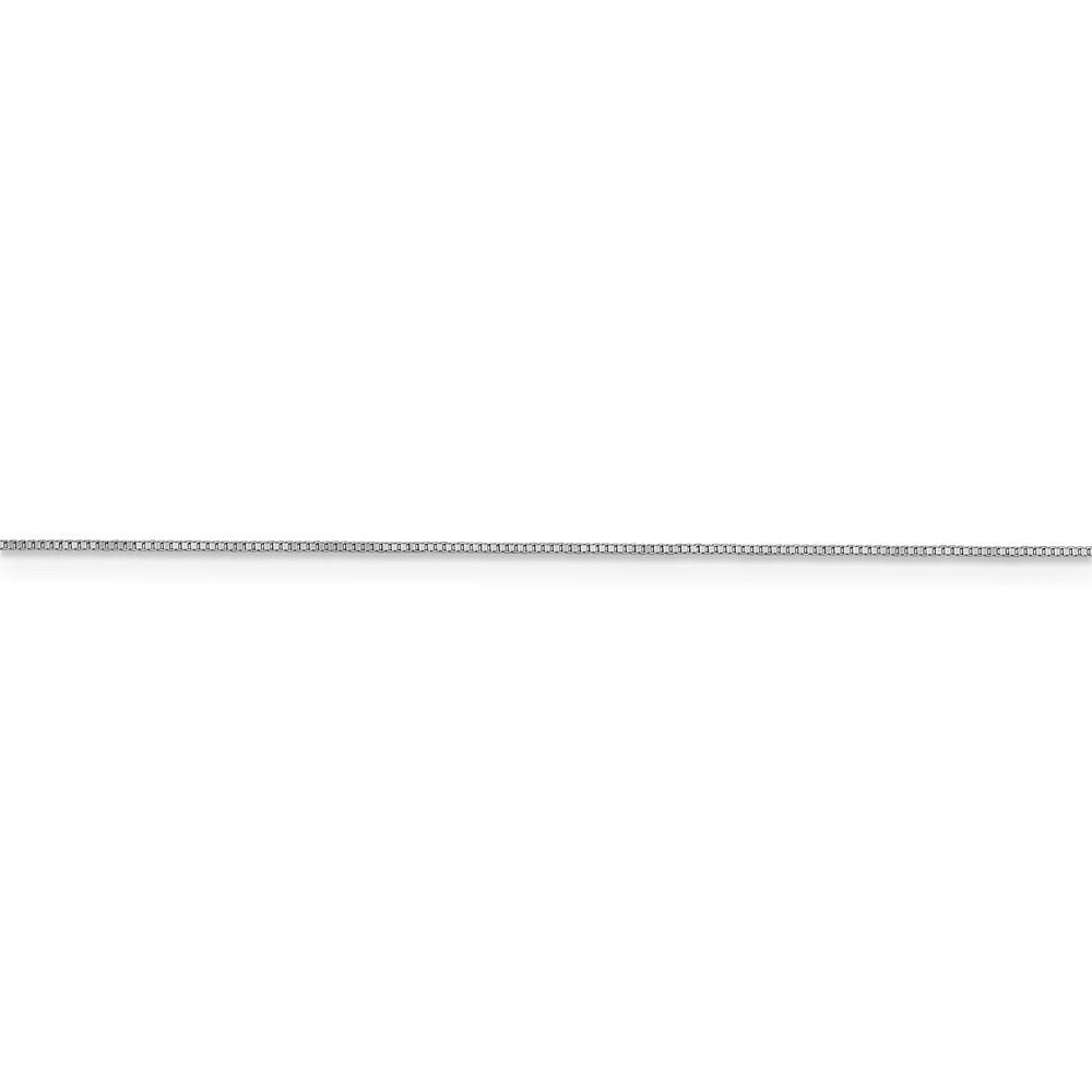 Leslies 14K White Gold Baby Box Chain Necklace  Length 16'' inches