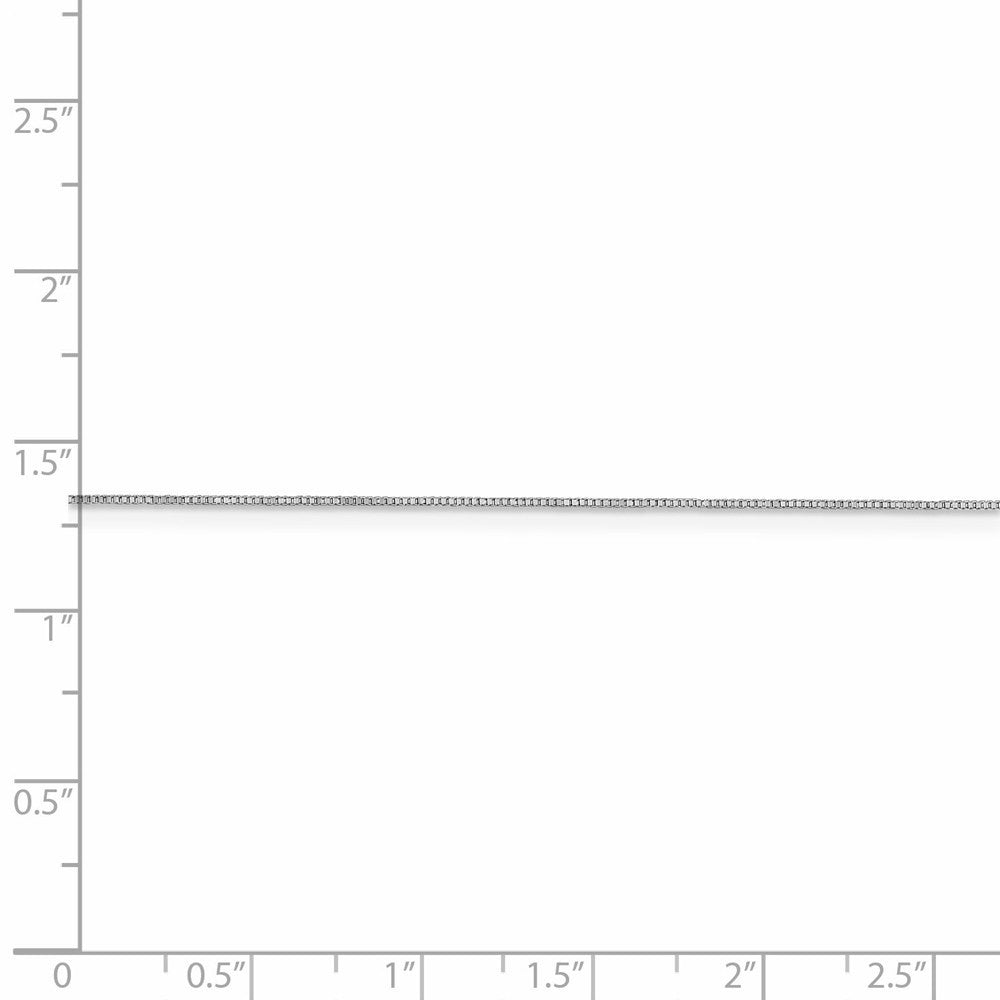 Leslies 14K White Gold Baby Box Chain Necklace  Length 16'' inches