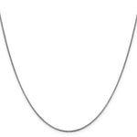 Load image into Gallery viewer, Leslies 14K White Gold Sparkle Round Box Chain 1.1 Width Necklace  Length 16'' inches
