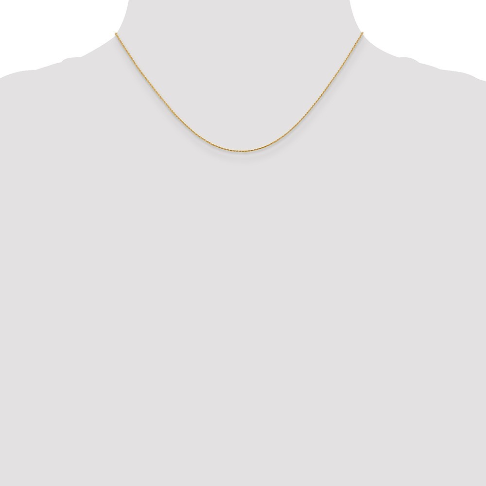Leslies 14K Yellow Gold .80mm Round Diamond-cut Wheat Necklace  Length 16'' inches
