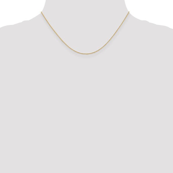 Leslies 14K Yellow Gold .80mm Round Diamond-cut Wheat Necklace  Length 16'' inches