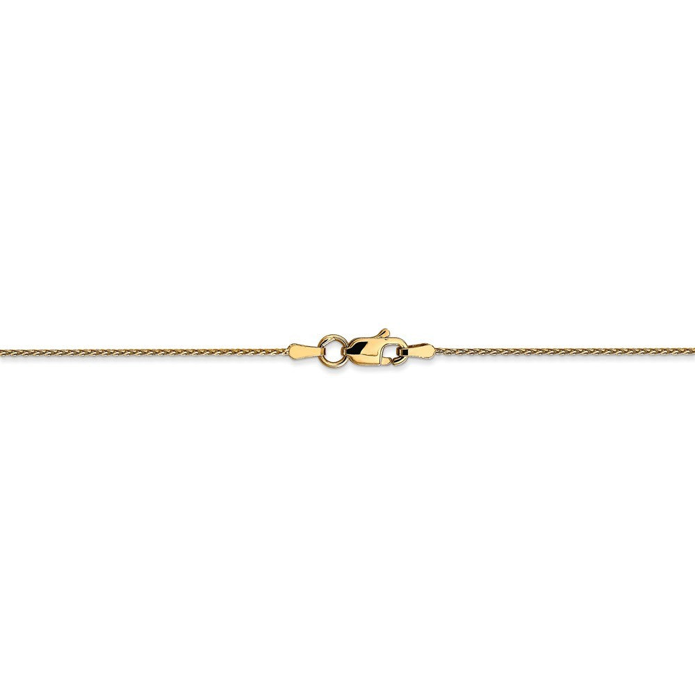 Leslies 14K Yellow Gold .80mm Round Diamond-cut Wheat Necklace  Length 16'' inches