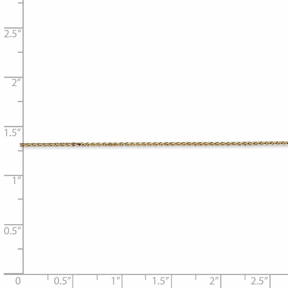 Leslies 14K Yellow Gold .80mm Round Diamond-cut Wheat Necklace  Length 16'' inches