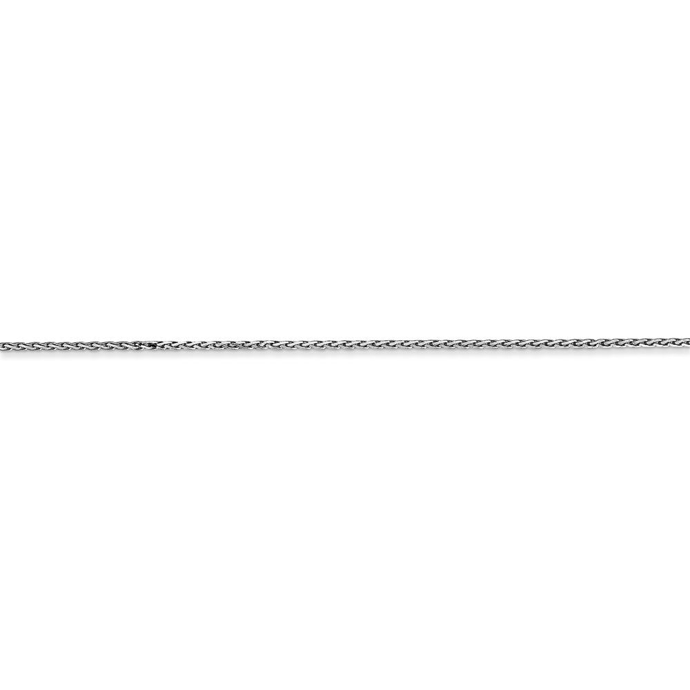 Leslies 14K White Gold .80mm Round Diamond-cut Wheat Necklace  Length 16'' inches