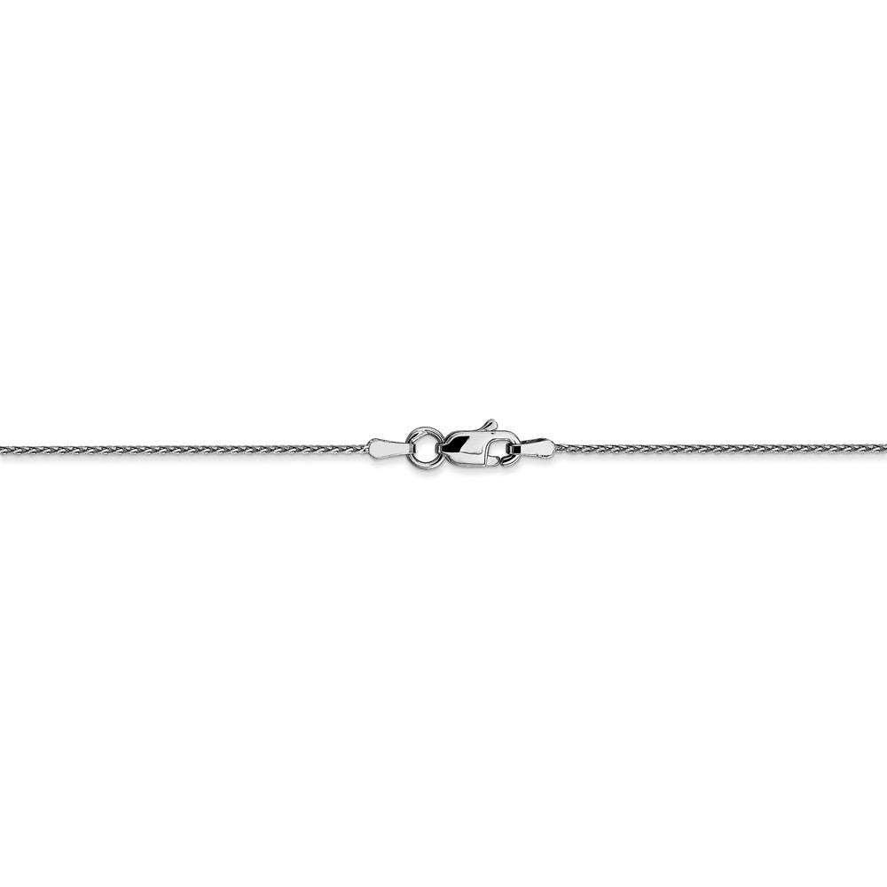 Leslies 14K White Gold .80mm Round Diamond-cut Wheat Necklace  Length 16'' inches