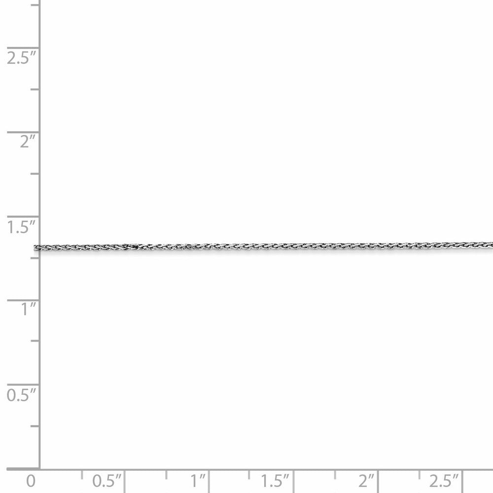 Leslies 14K White Gold .80mm Round Diamond-cut Wheat Necklace  Length 16'' inches