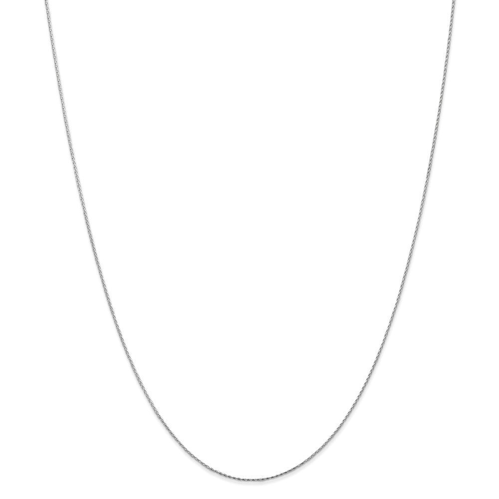 Leslies 14K White Gold .80mm Round Diamond-cut Wheat Necklace  Length 16'' inches